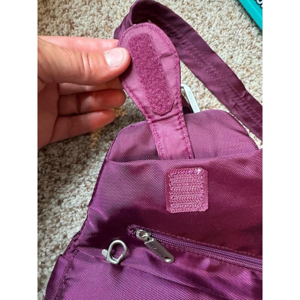 Travelon Anti-Theft Classic Crossbody bag/purse, Purple canvas; - Picture 9 of 15